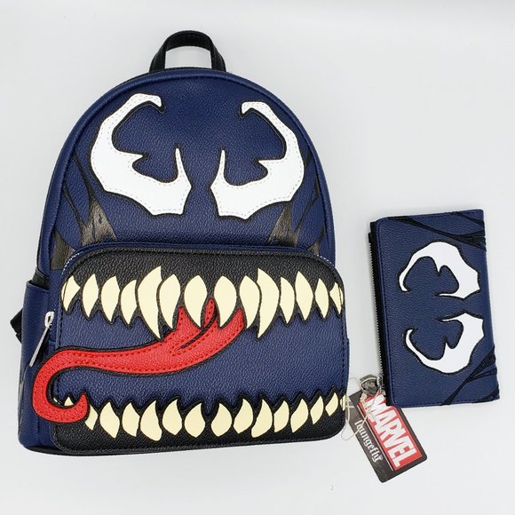 Loungefly Handbags - Loungefly Marvel Venom Mini Backpack & Wallet Set